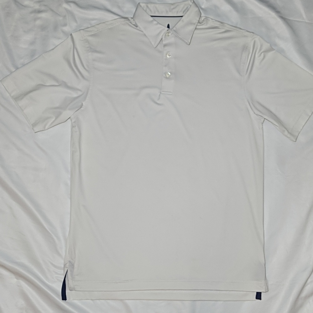 New johnnie-O White Birdie Athletic Polo